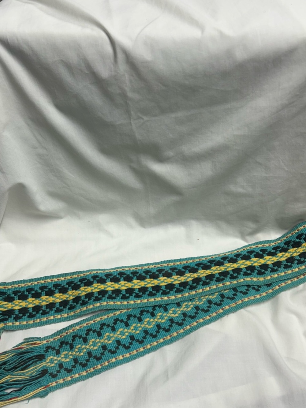 Handwoven Belt Strap 4’ Length Handcrafted Vintage Reversible - Picture 2 of 7